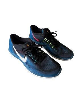 Nike Women’s Blue and Black Running Shoes with White Swoosh